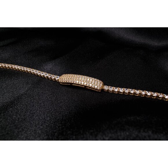 K Signed 925 China 7" Tennis Bracelet - Picture 1 of 9